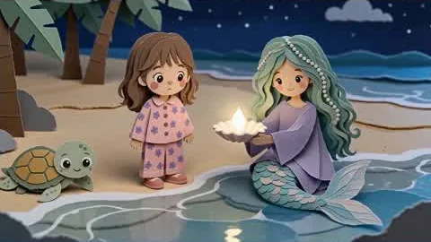 Marina holds out a shell with one last spark of moonlight
